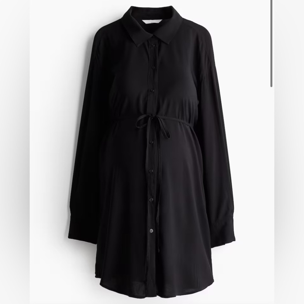 H&M Mama Before and After Tie-Belt Shirt